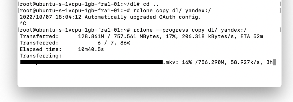 Yandex-disk slow upload speed - Help and Support - rclone forum