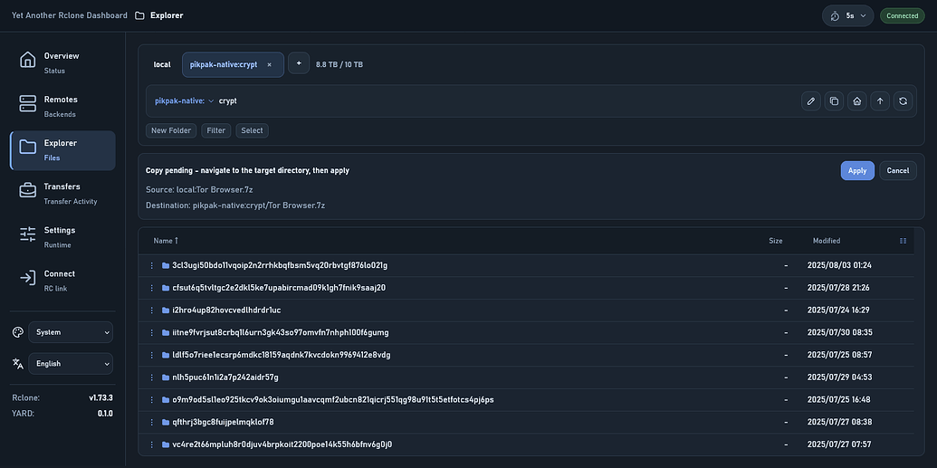 A New Rclone Web GUI Built for the Latest RC API - Related - rclone forum