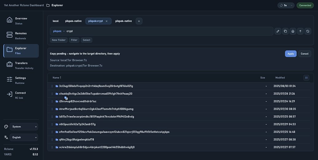 A New Rclone Web GUI Built for the Latest RC API - Related - rclone forum