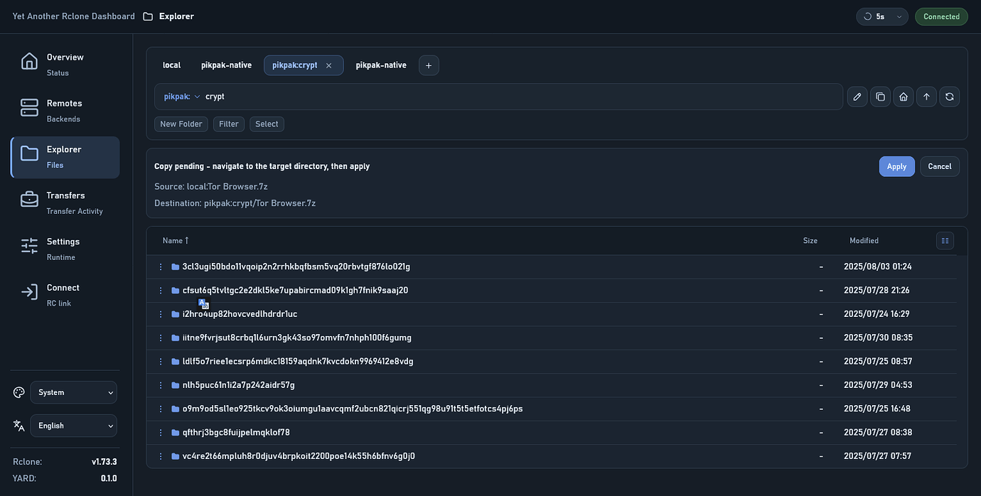 A New Rclone Web GUI Built for the Latest RC API - Related - rclone forum