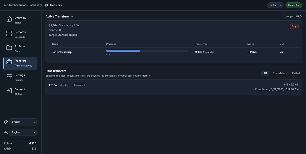 A New Rclone Web GUI Built for the Latest RC API - Related - rclone forum