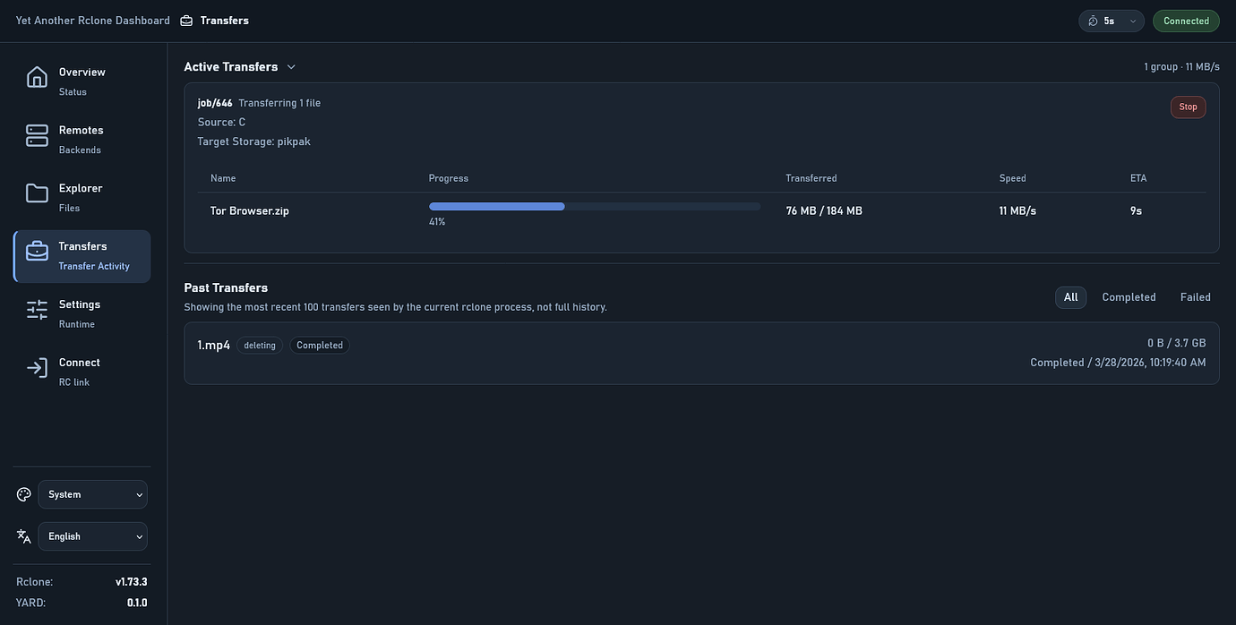 A New Rclone Web GUI Built for the Latest RC API - Related - rclone forum